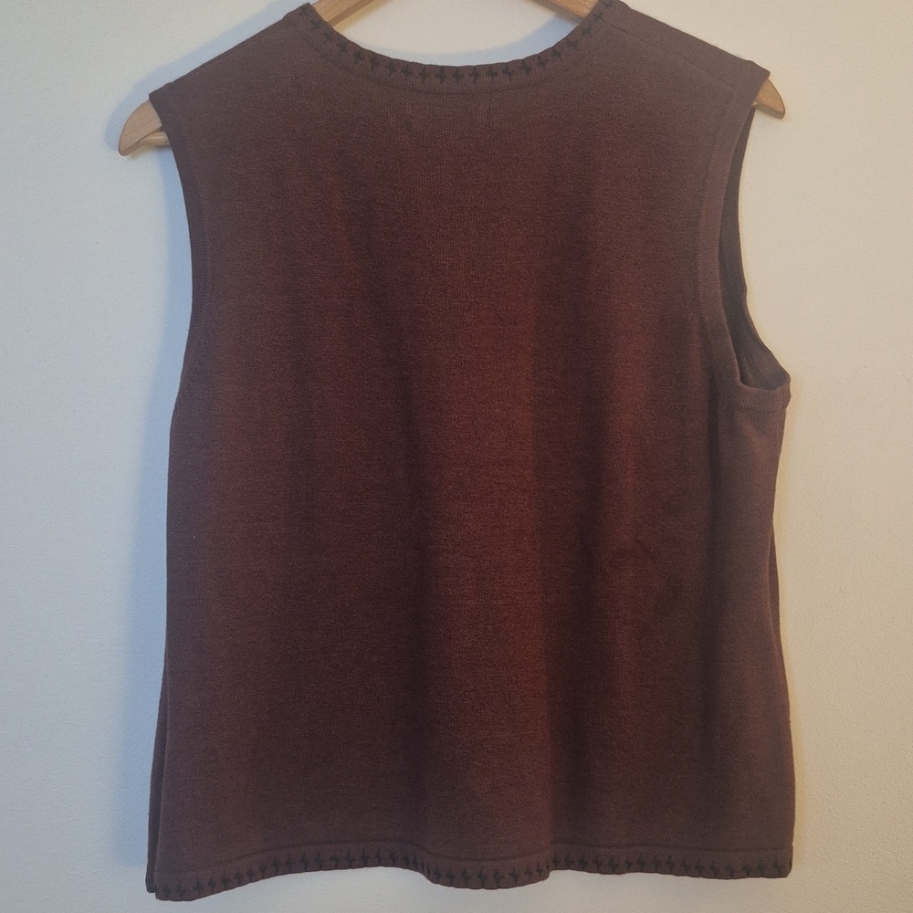 Berek by Takako Sakon Vintage Boho Cowgirl Beaded Cardigan & Tank Set XL - Picture 13 of 13